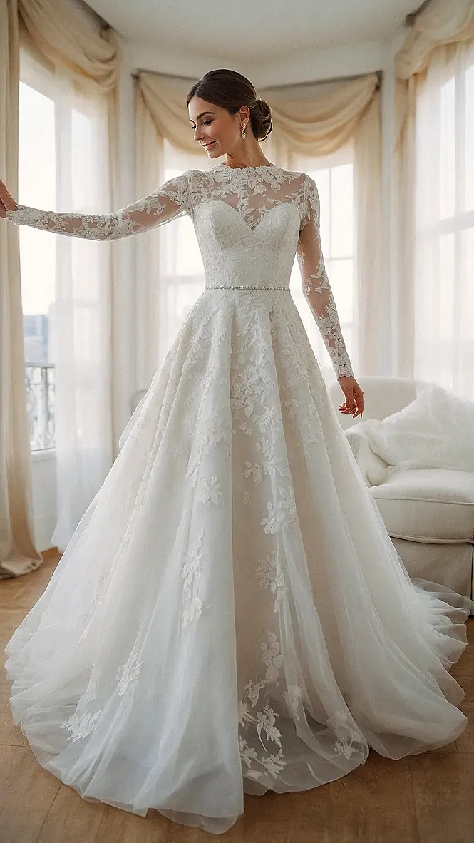 Chic Sleeves, Stunning Bride