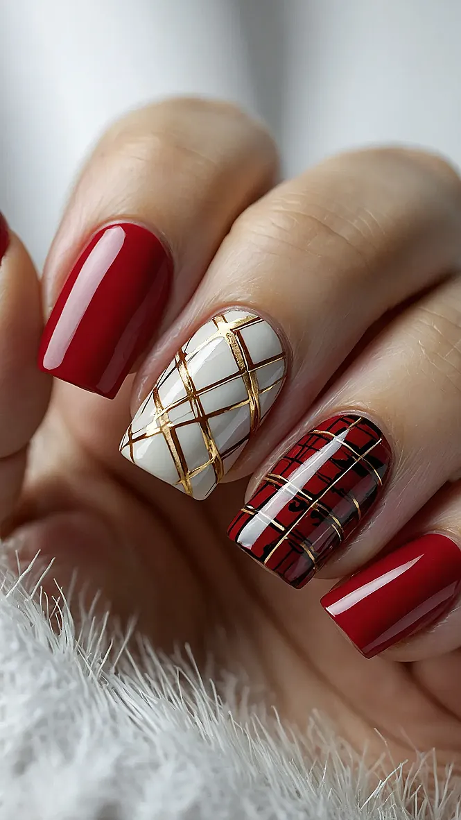 Manicure in Plaid