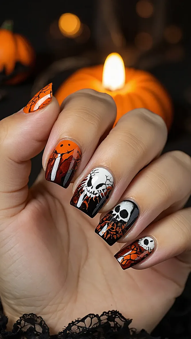Skull & Spell Nails