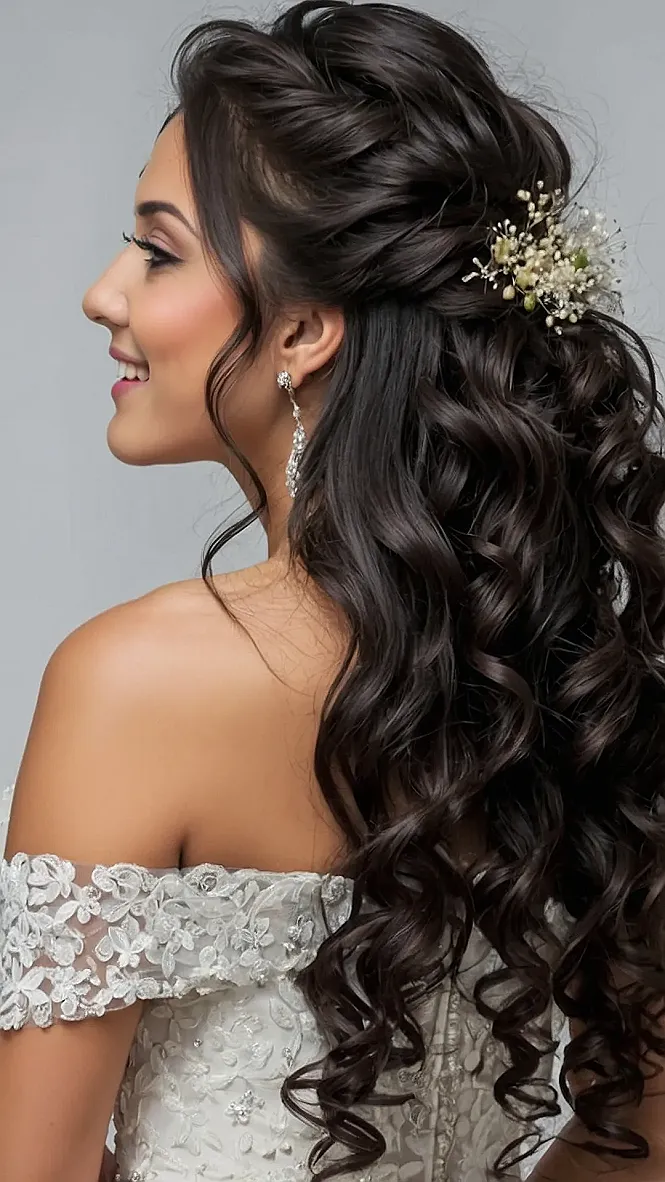 Braided Bridal Curls