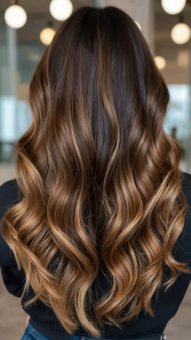 Deep Brown Balayage Radiance