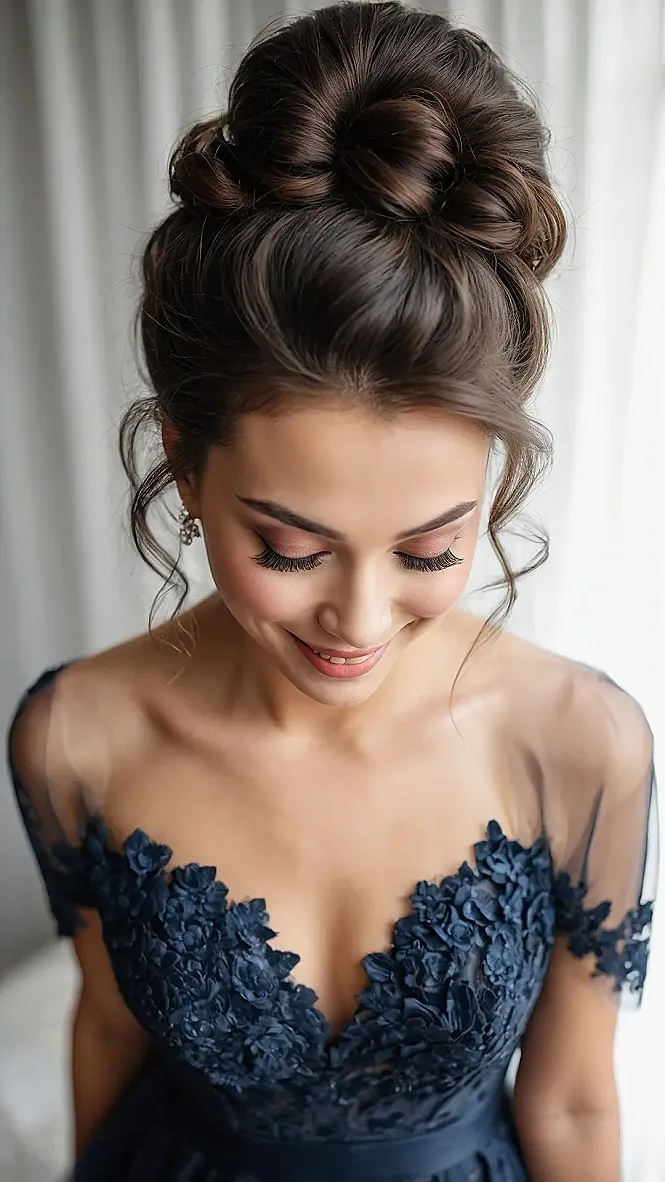 High-Drama Bridal Hair