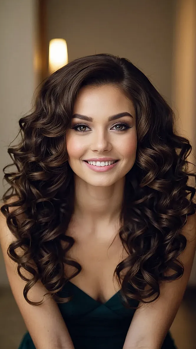 Blushing Bridesmaid Curls