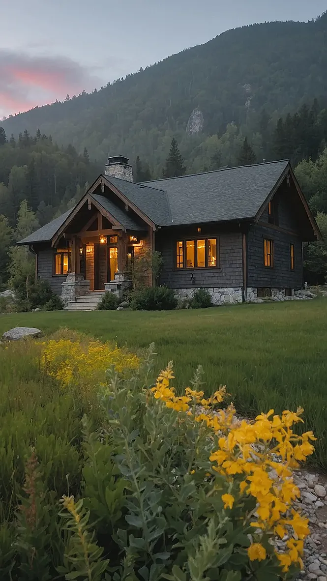 Emphasizing Warmth in Aesthetic Mountain House Interiors