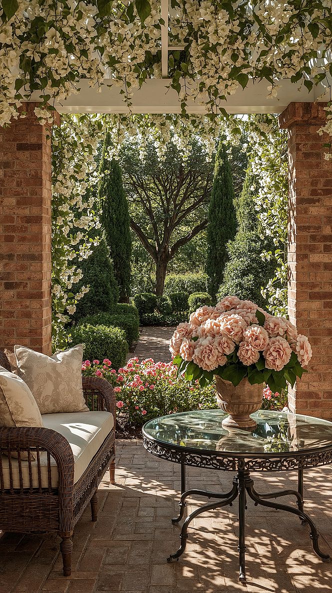 Cozy Yard Transformation: Hydrangea Haven & Brick Patio Design