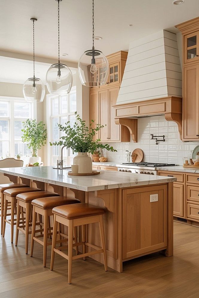 Modern Farmhouse Kitchen: Light Wood & Shiplap Dream House Vibes