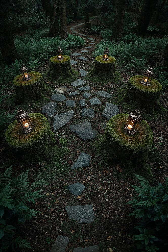 Magical Forest Garden Retreat: Enchanting Meditation Spots
