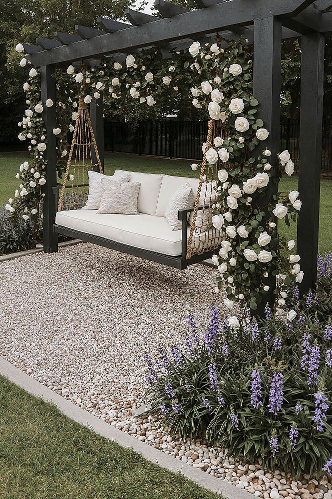 Enchanting Black Pergola Swing: Your Ultimate Backyard Oasis