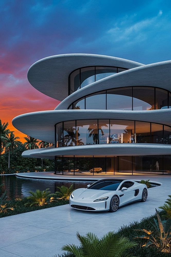 Futuristic Villa Design: Sleek Modern Urban House Concepts