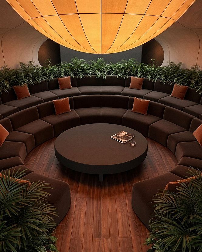 Retro Modern Architecture: Warm Brown Tones for Dream Home Design