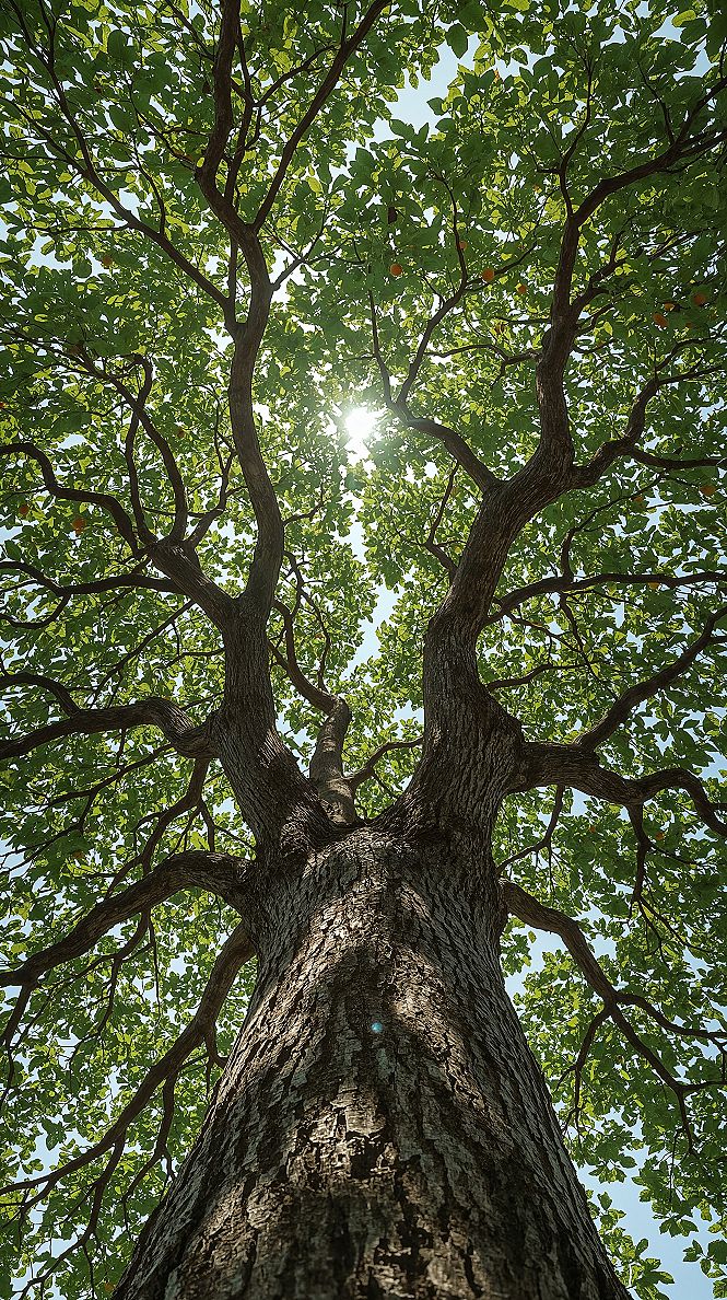 Lush Green Nature Wallpapers: Sunny Forest Canopy Photography