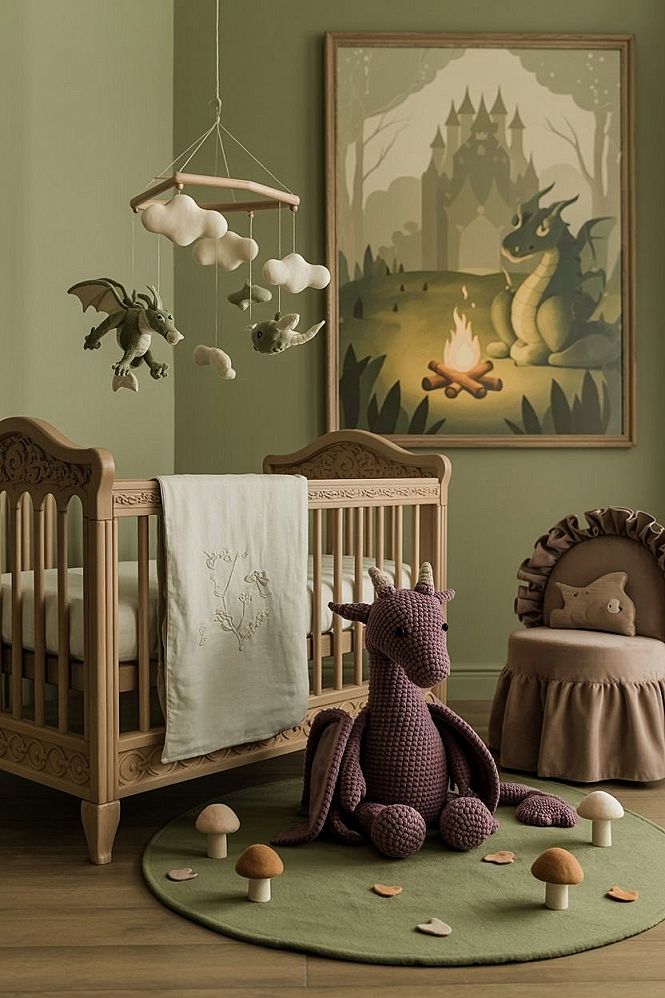 Enchanting Dragon Nursery: Fairytale Baby Room Makeover Ideas