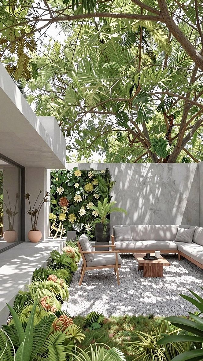 Using Vertical Green Walls for Compact Outdoor Spaces