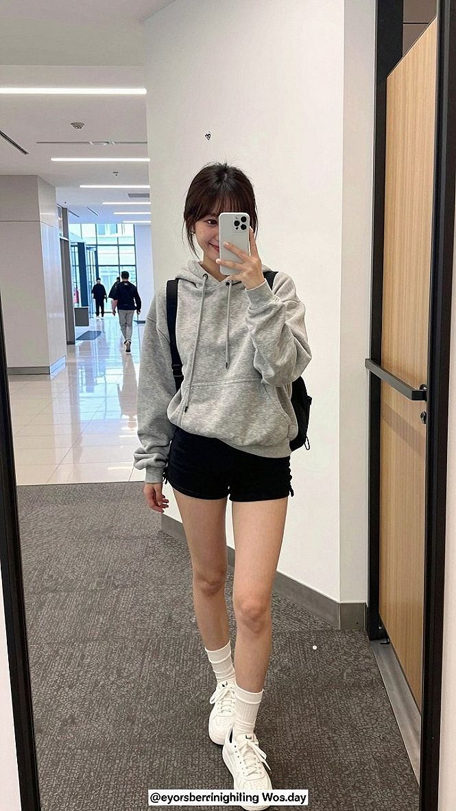 Pairing a Cozy Hoodie with Athletic Shorts for Daily Wear