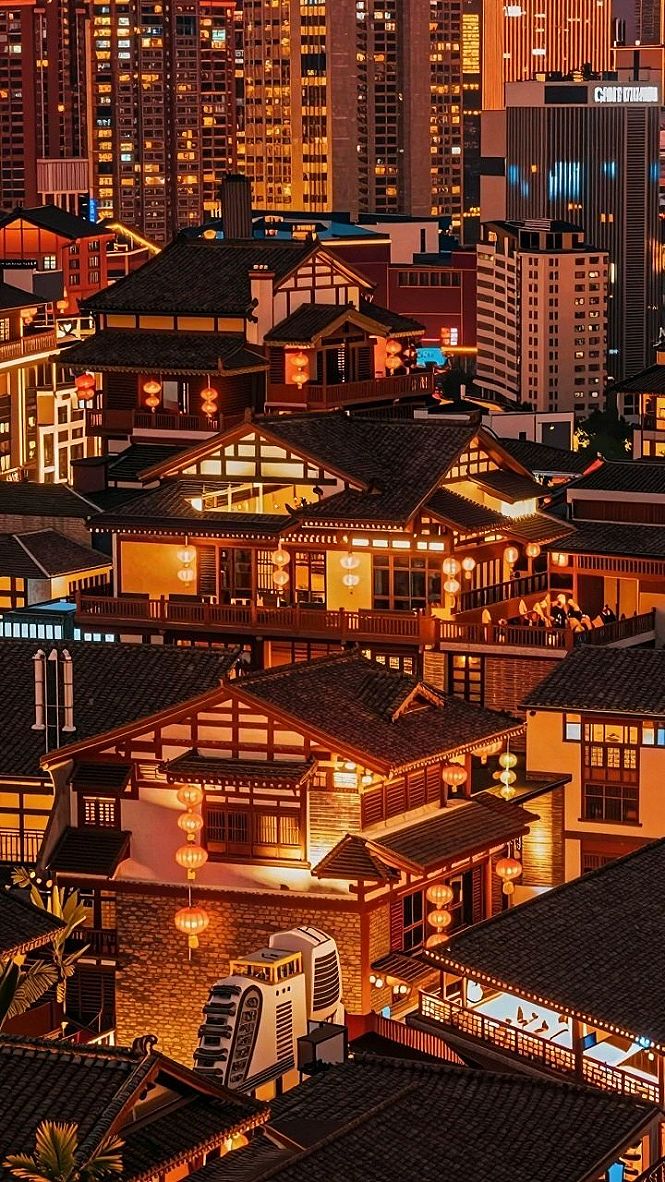 Blending Ancient Architecture and Modern Skyscrapers