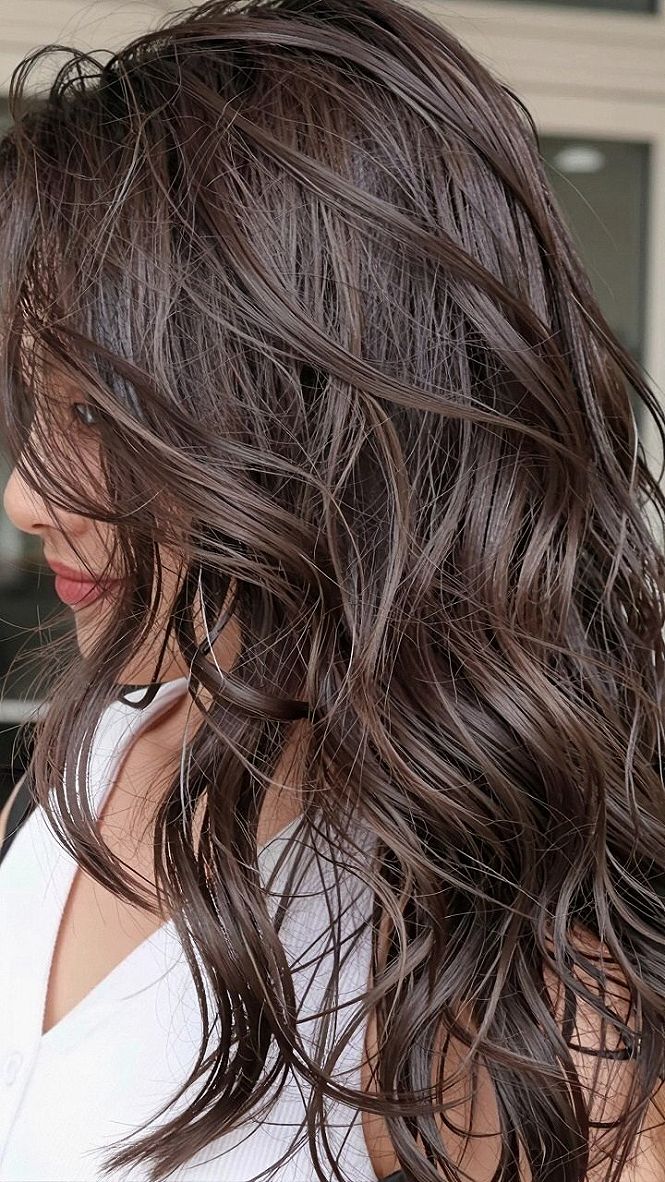 Rich Espresso Tones for Short Wavy Hair