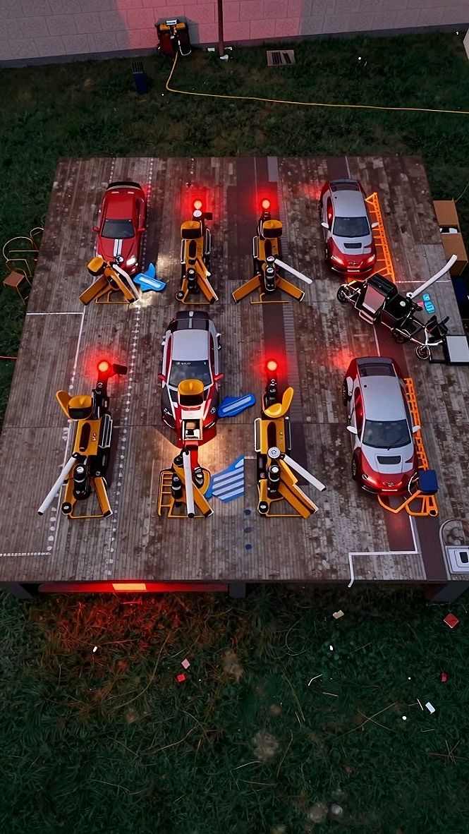 Using Vintage Toy Cars and Miniature Props on the Porch