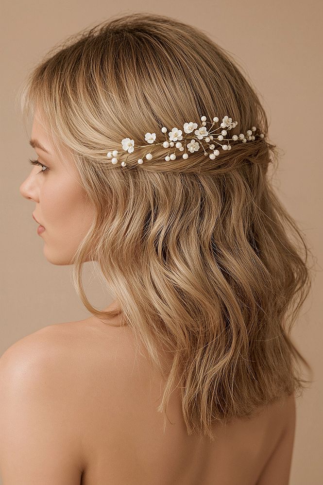 Chic Side-Swept Wedding Hair: Effortless Bridal Style