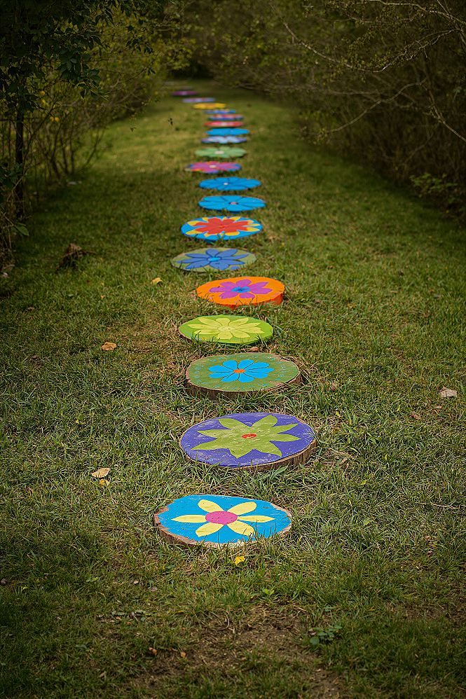 Colorful Garden Path & Outdoor Art Ideas