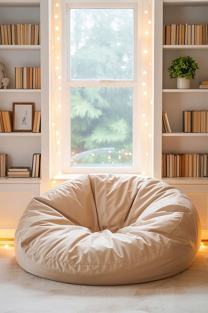 Minimalist Book Corner Design: Serene Reading Nook for Cozy Living