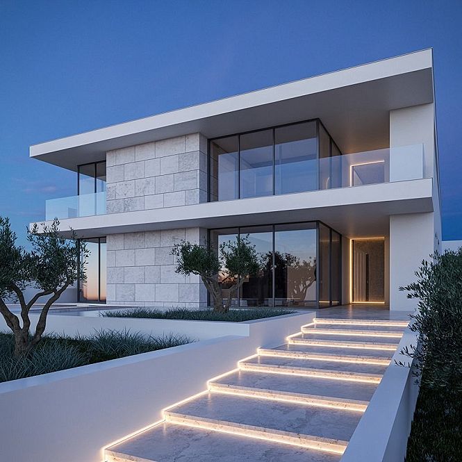 Modern White Homes: Aesthetic Exterior Designs for Contemporary Living
