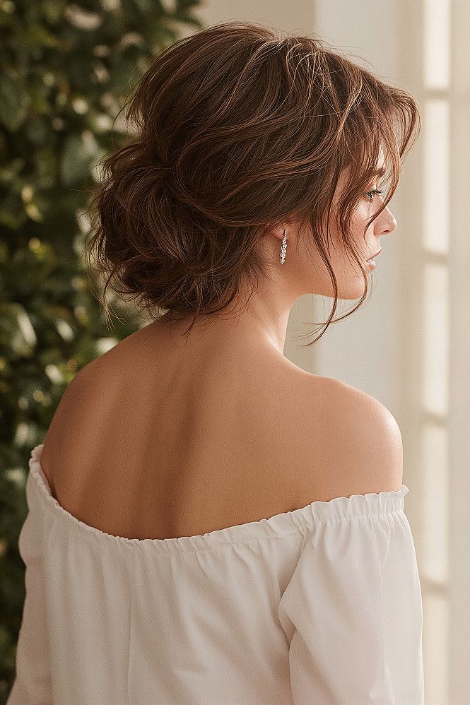Romantic Loose Low Updo for Bridesmaids & Wedding Guests