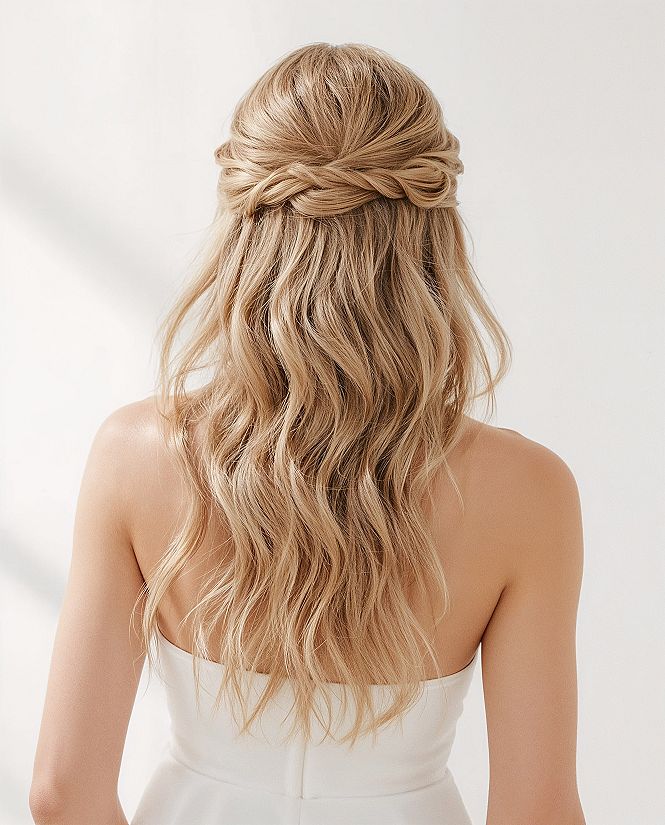 Chic Wedding Guest Half Updo: Elevate Your Formal Hairstyle