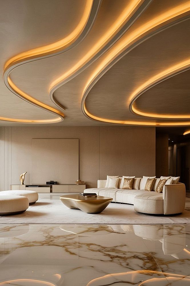 Captivating Gypsum Ceiling Designs for Luxury Living Rooms 2024