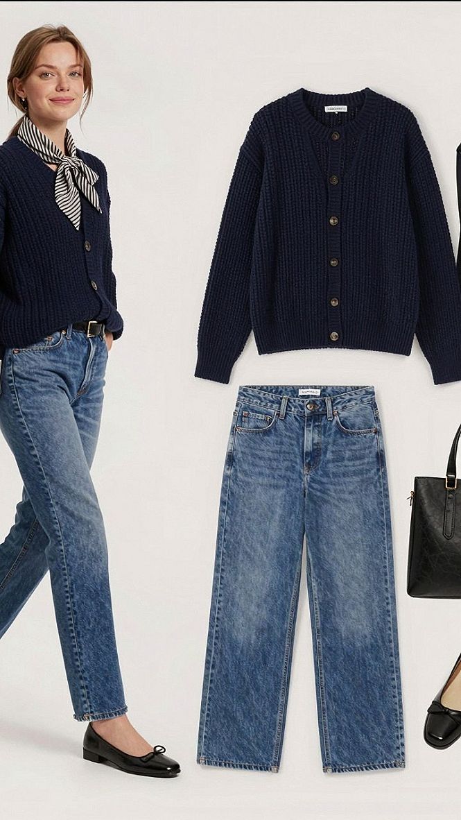 Choosing the Right Cardigan and Denim Wash Combination