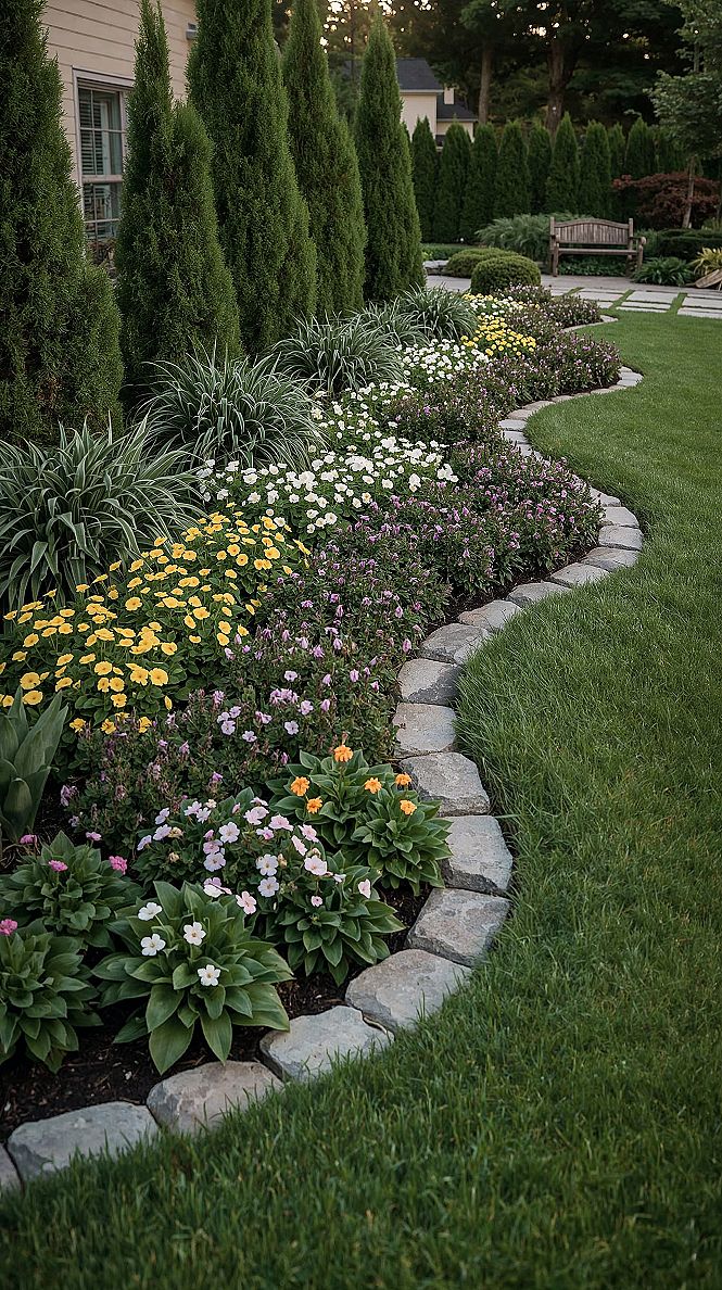 Stunning Flower Garden Beds: Frontyard Ideas & Home Landscape