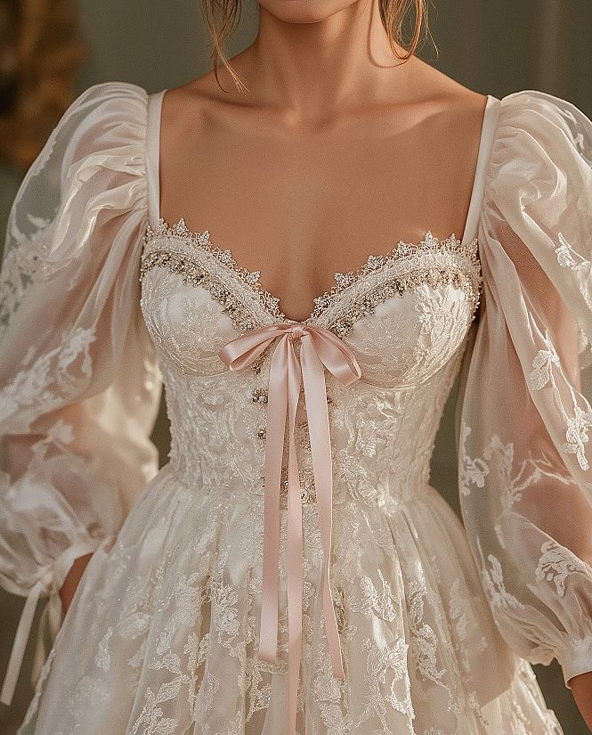 Regal Gown Elegance: Baroque Outfits & Juliet Sleeves for Fairytale Fashion