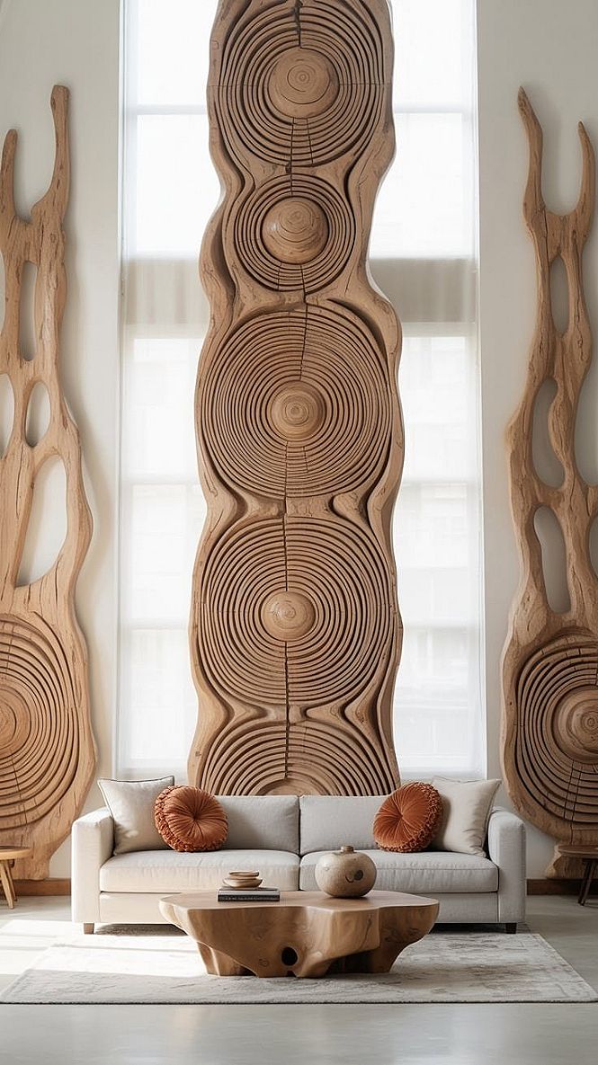 Nature-Inspired Wood Projects: Minimalist Modern House Wall Decor Ideas