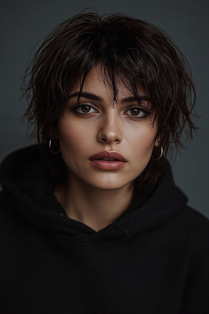 Edgy Wolf Cut: Trendy Mid-Length Layers & Grunge Style for Bold Statements