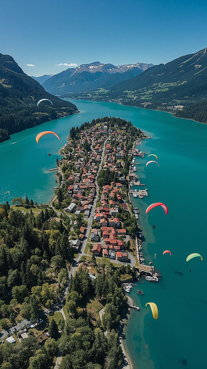 Interlaken's Turquoise Waters: Swiss Mountains & Stunning Scenery Wallpaper