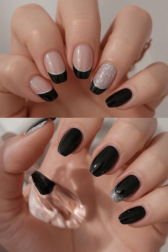 Trendy Short Black Gel Nails: Best Styles for 2025