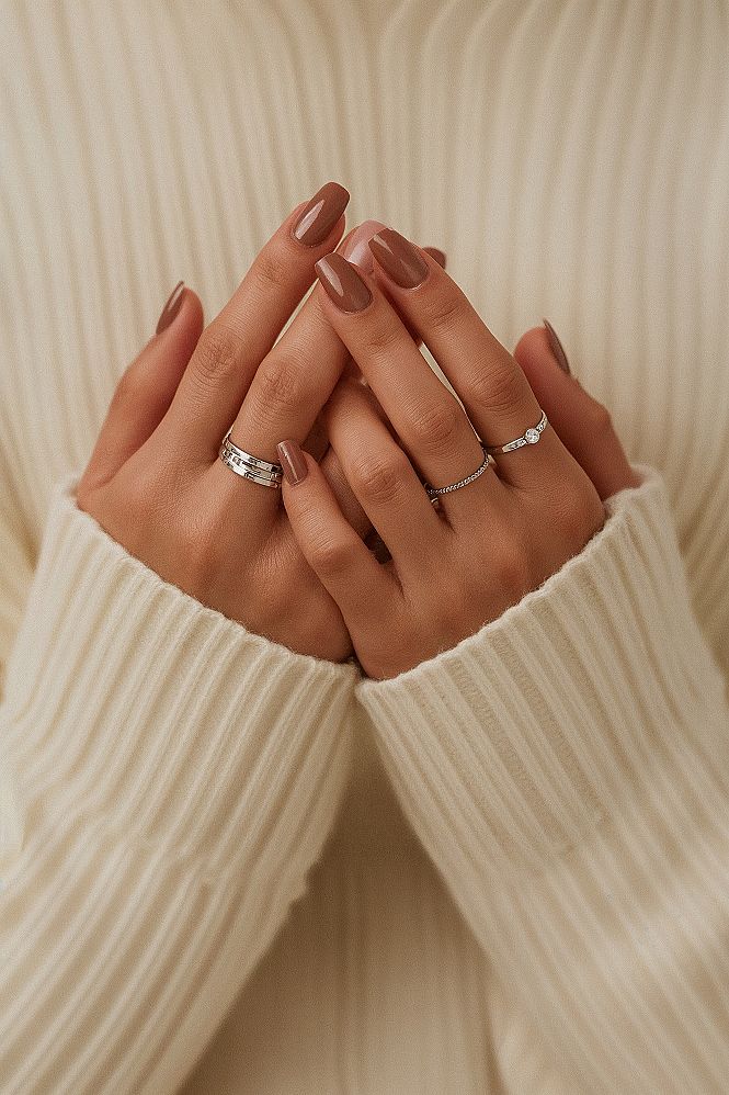 Elegant Warm Taupe Nails: Neutral Trends 2026