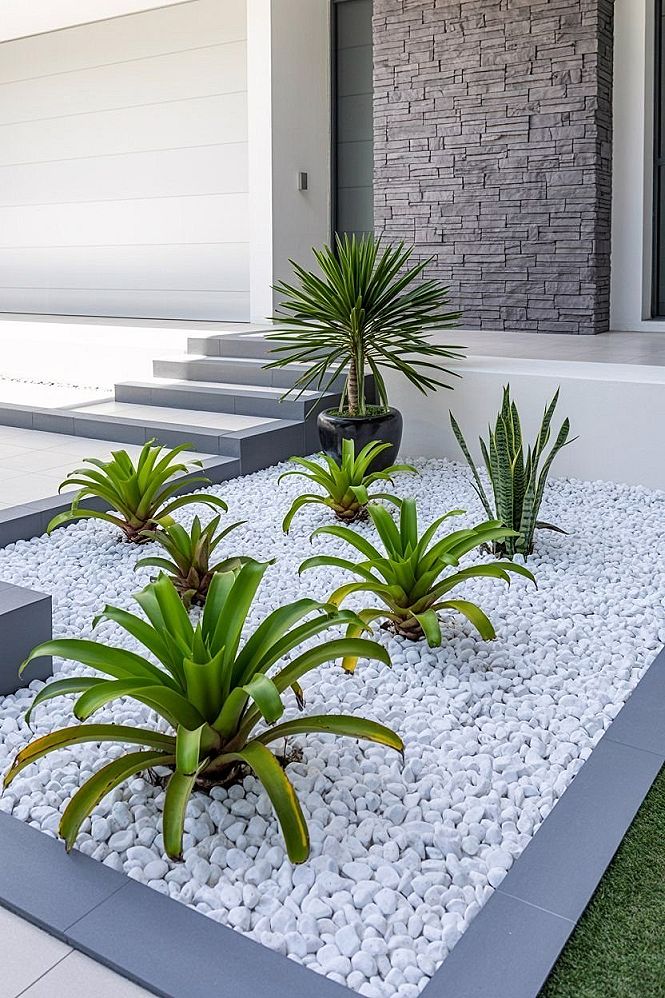 Modern Rock Garden & Low-Maintenance Landscapes for Your Front Yard