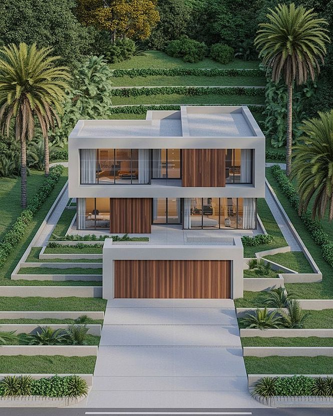 Stunning Garden Design: Harmonizing Nature with Modern Home Exterior Architecture