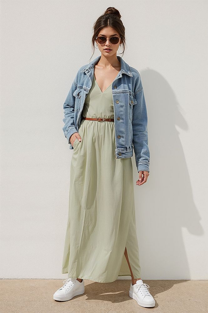 Styling a Sage Green Maxi Dress: Comfy Spring Outfits