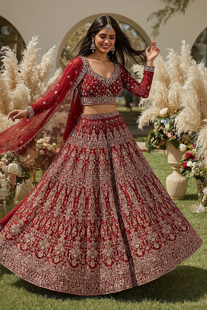 Sabyasachi Red Bridal Lehenga: A Trending Design for Modern Weddings
