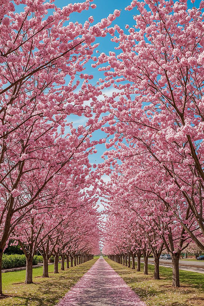 Vibrant Pink Blossom Spring iPhone Wallpapers 2024