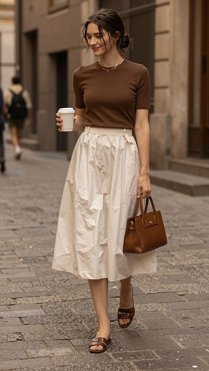 Maintaining Crisp Lines In Cotton Midi Skirts