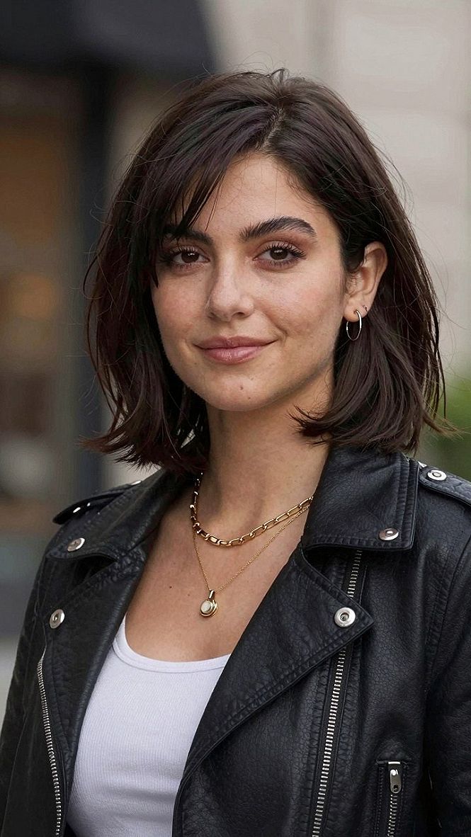 Maintaining the Textured Lob with Soft Side Bangs