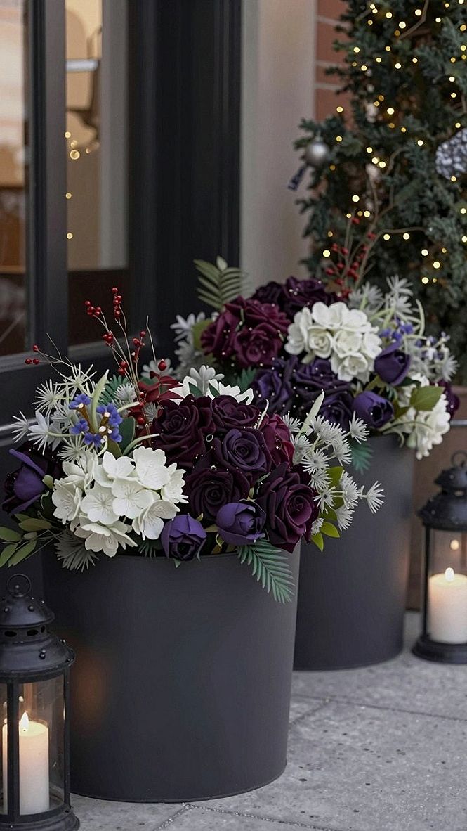 Styling Floral Pumpkin Planters for Porch Displays