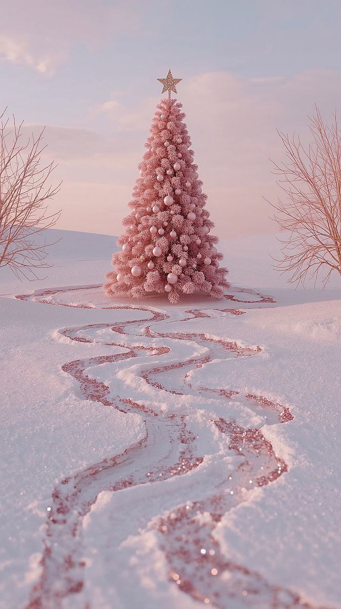Pink Christmas Phone Wallpapers: Pastel Holiday Vibes