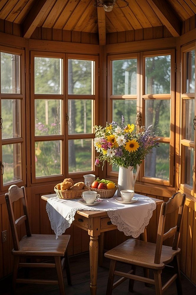 Rustic Cottage Interiors: Your Cozy Homestead House Breakfast Nook Haven