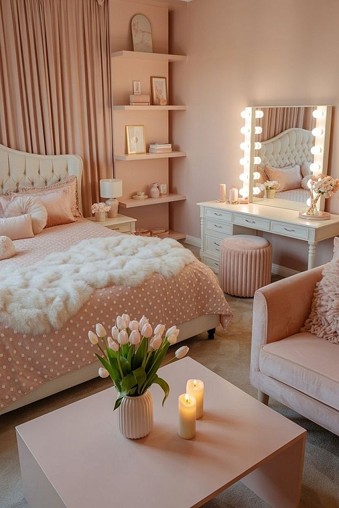 Feminine Bedroom Aesthetic: Pink & Cream Decor for a Dreamy Sanctuary