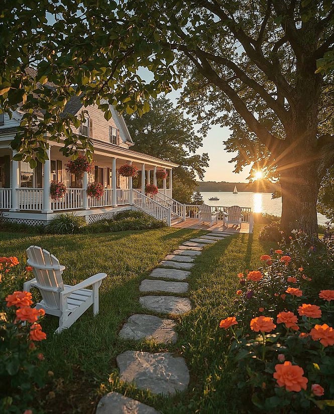 Dreamy Rich Cottages & Countryside Exteriors by the Water