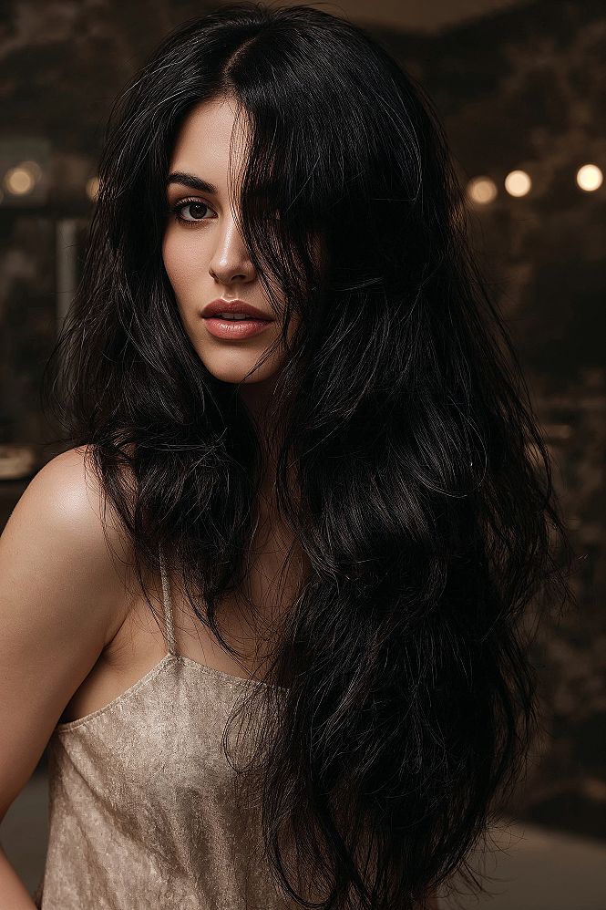 Modern Long Hair Trends 2026: The Halo Cut with Dark V Layers