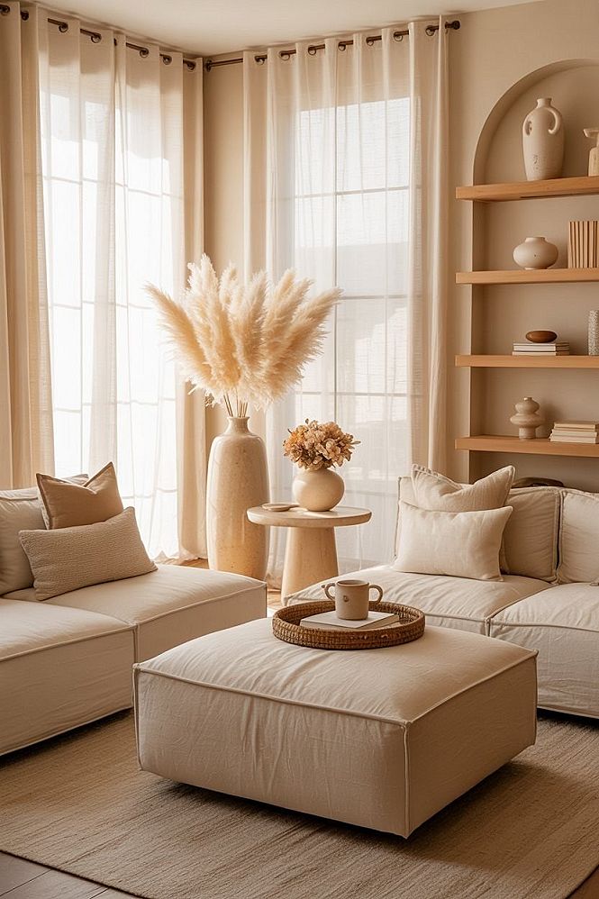 Chic Beige Living Room Aesthetic: Neutral Design Ideas